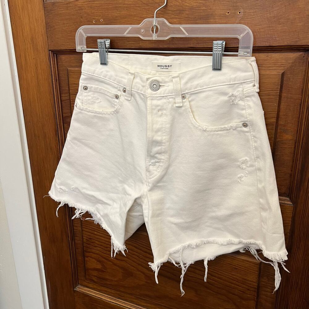 Moussy vintage Cutoff Jean shorts 025esc11-2690 sz 25 Women's White *Stain - Picture 2 of 16